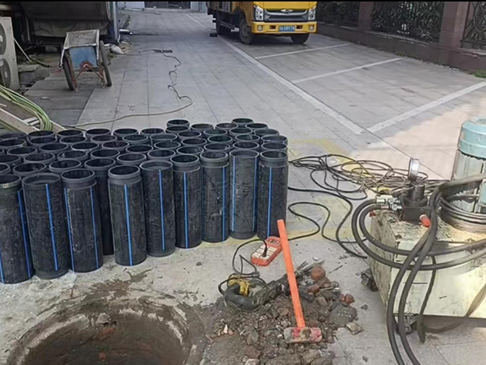 隰县PE置换管厂家 DN315置换管 非开挖管短管置换